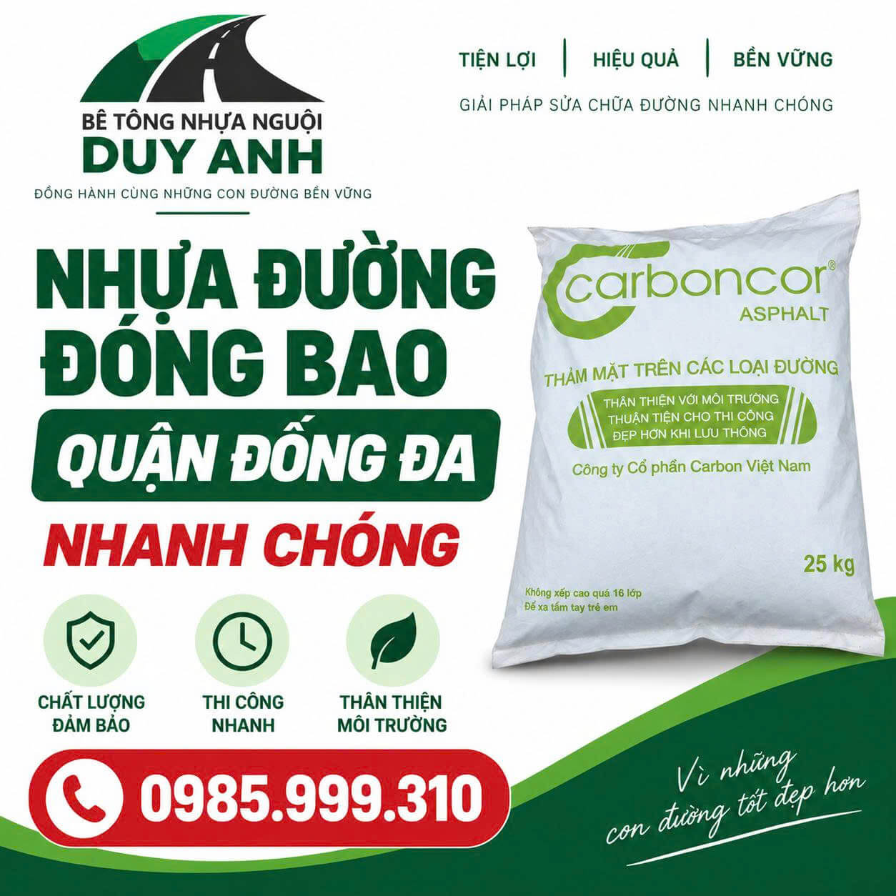 Nhựa Đường Đóng Bao Tại Đống Đa