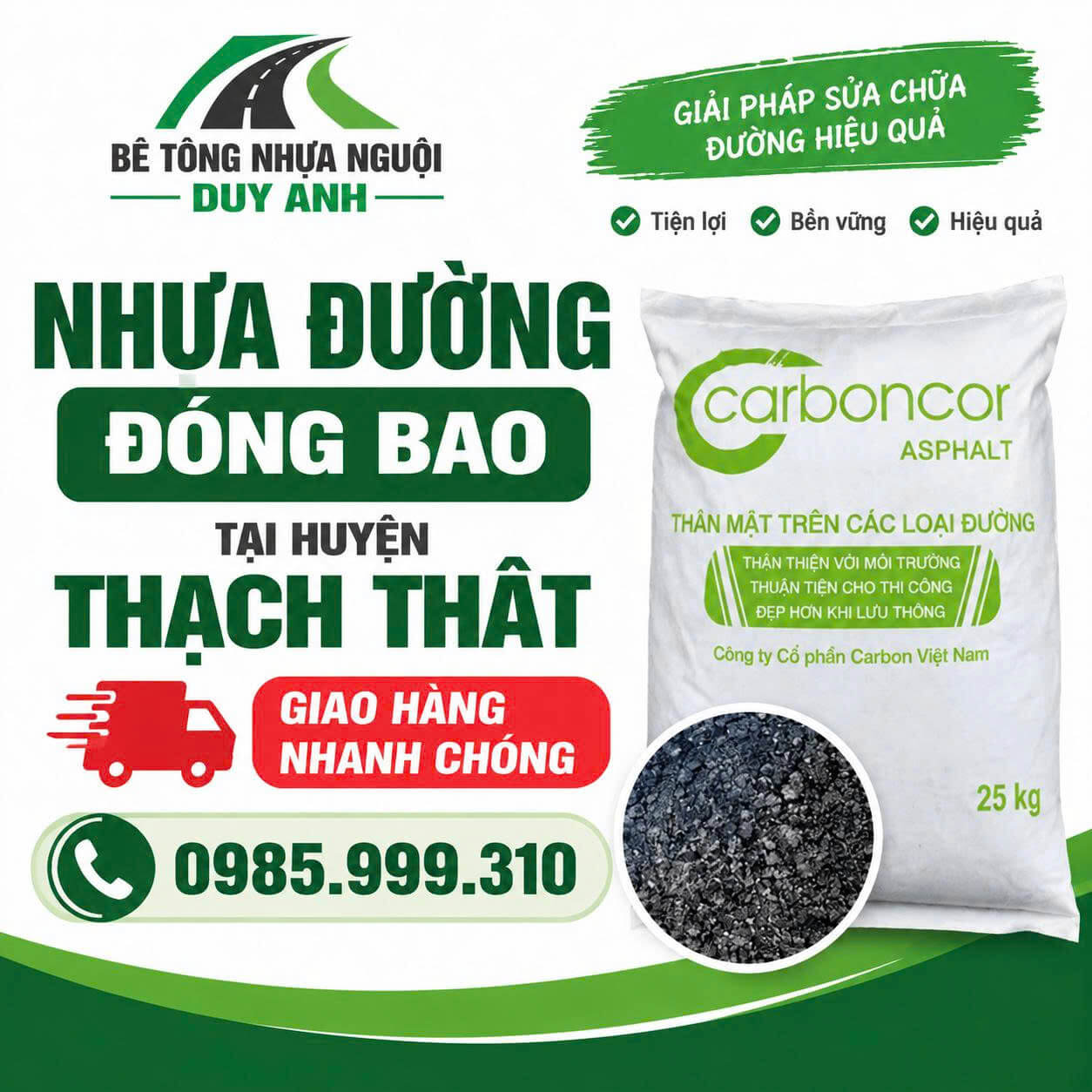 Nhựa Đường Đóng Bao Tại Huyện Thạch Thất