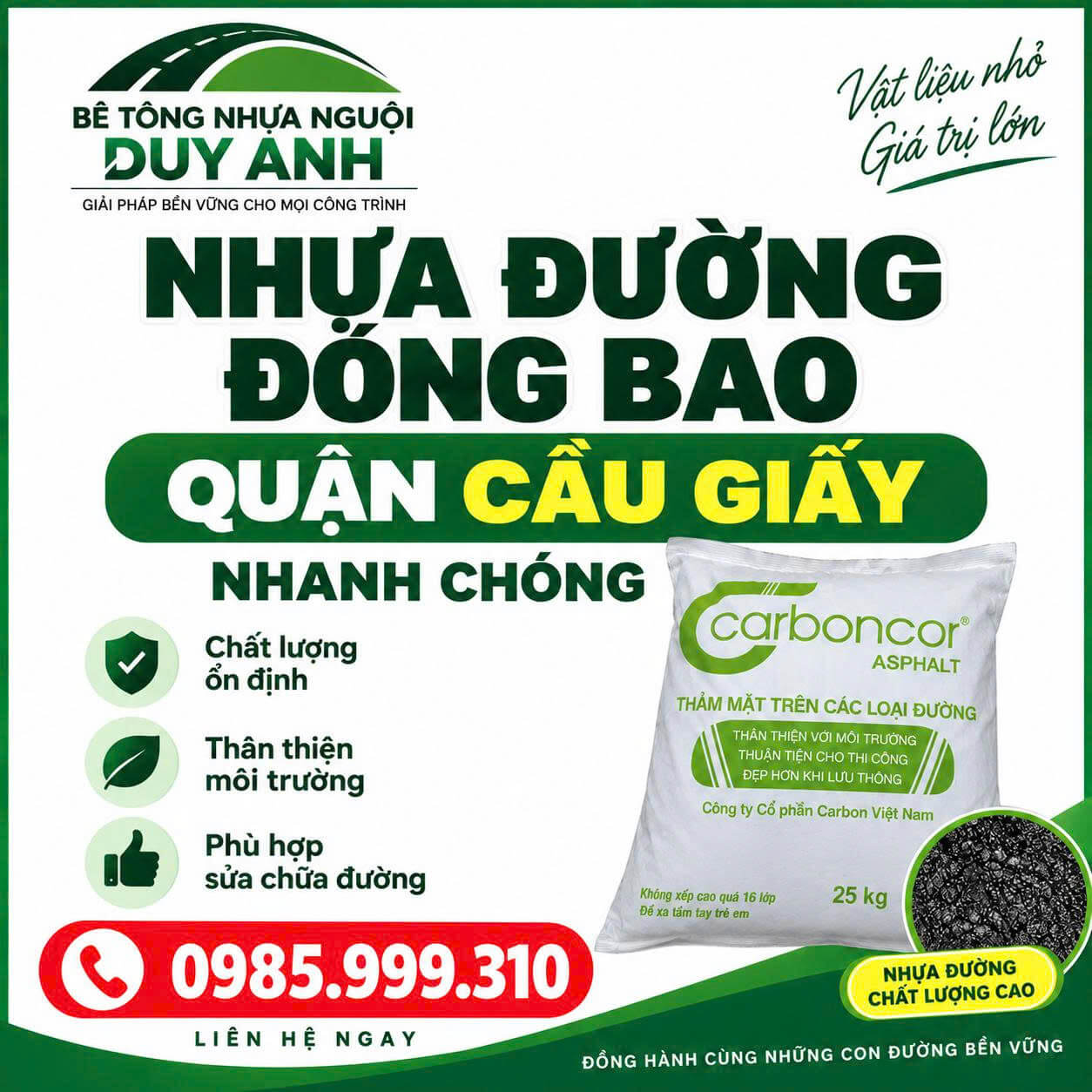 Nhựa Đường Đóng Bao Tại Quận Cầu Giấy