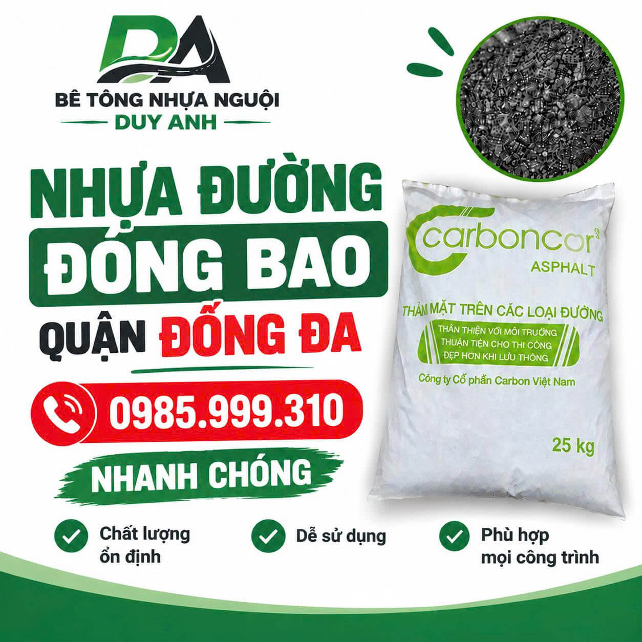 Nhựa Đường Đóng Bao Tại Quận Đống Đa