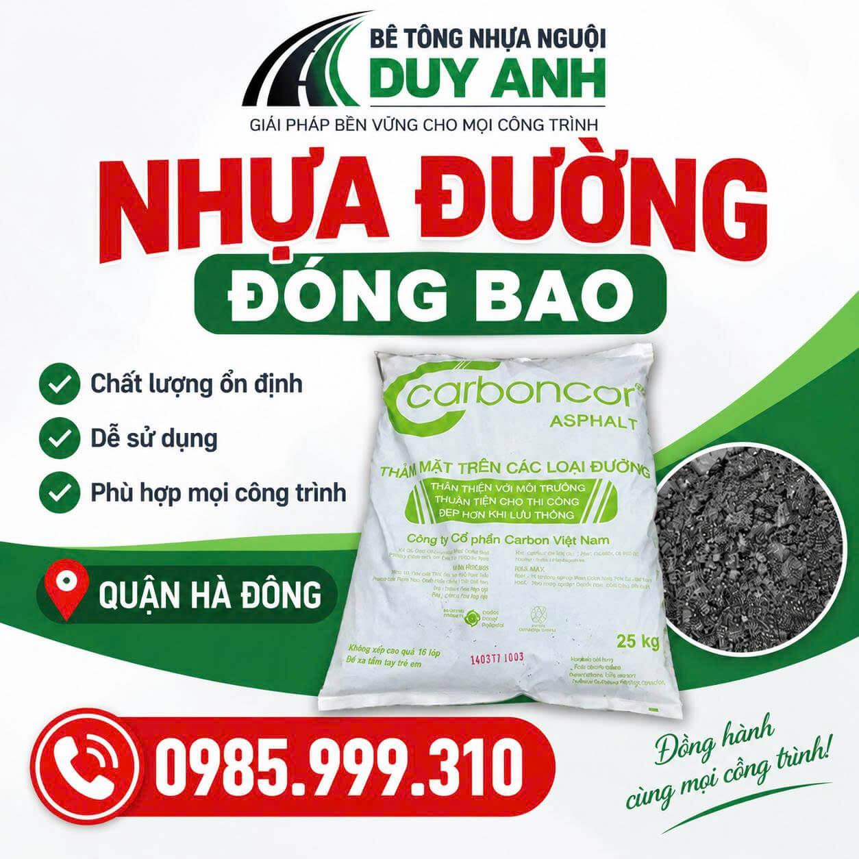 Nhựa Đường Đóng Bao Tại Quận Hà Đông