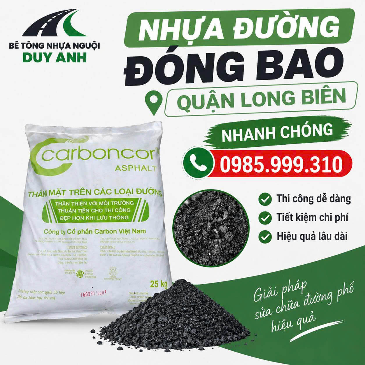 Nhựa Đường Đóng Bao Tại Quận Long Biên