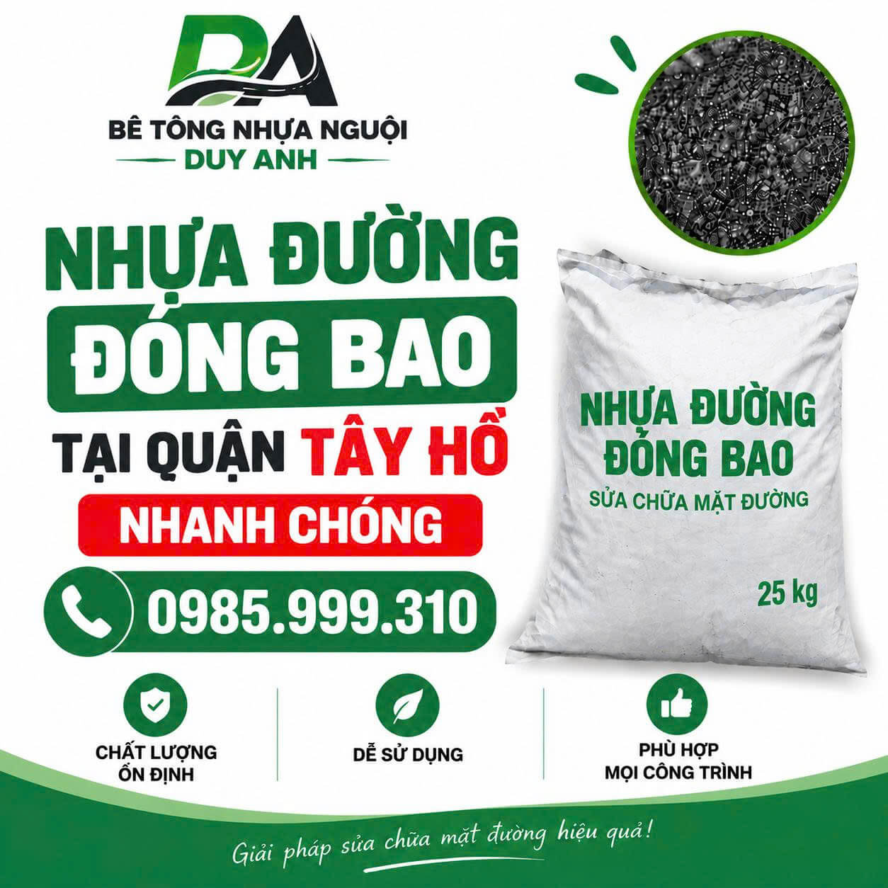 Nhựa Đường Đóng Bao Tại Quận Tây Hồ