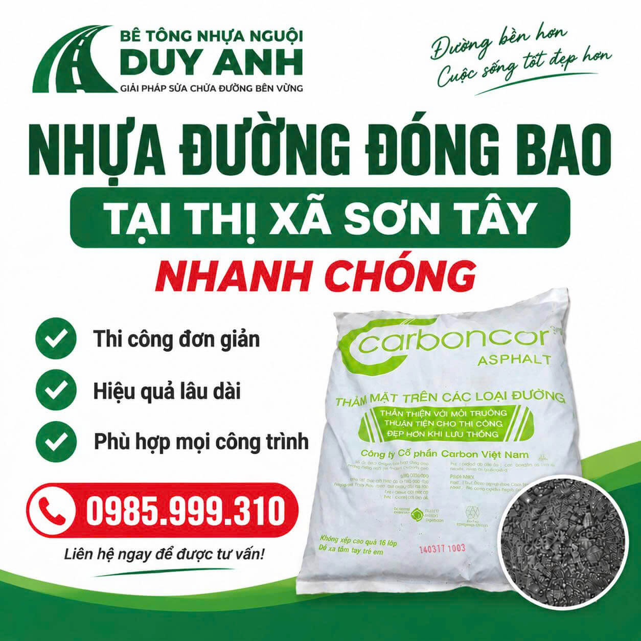 Nhựa Đường Đóng Bao Tại Sơn Tây