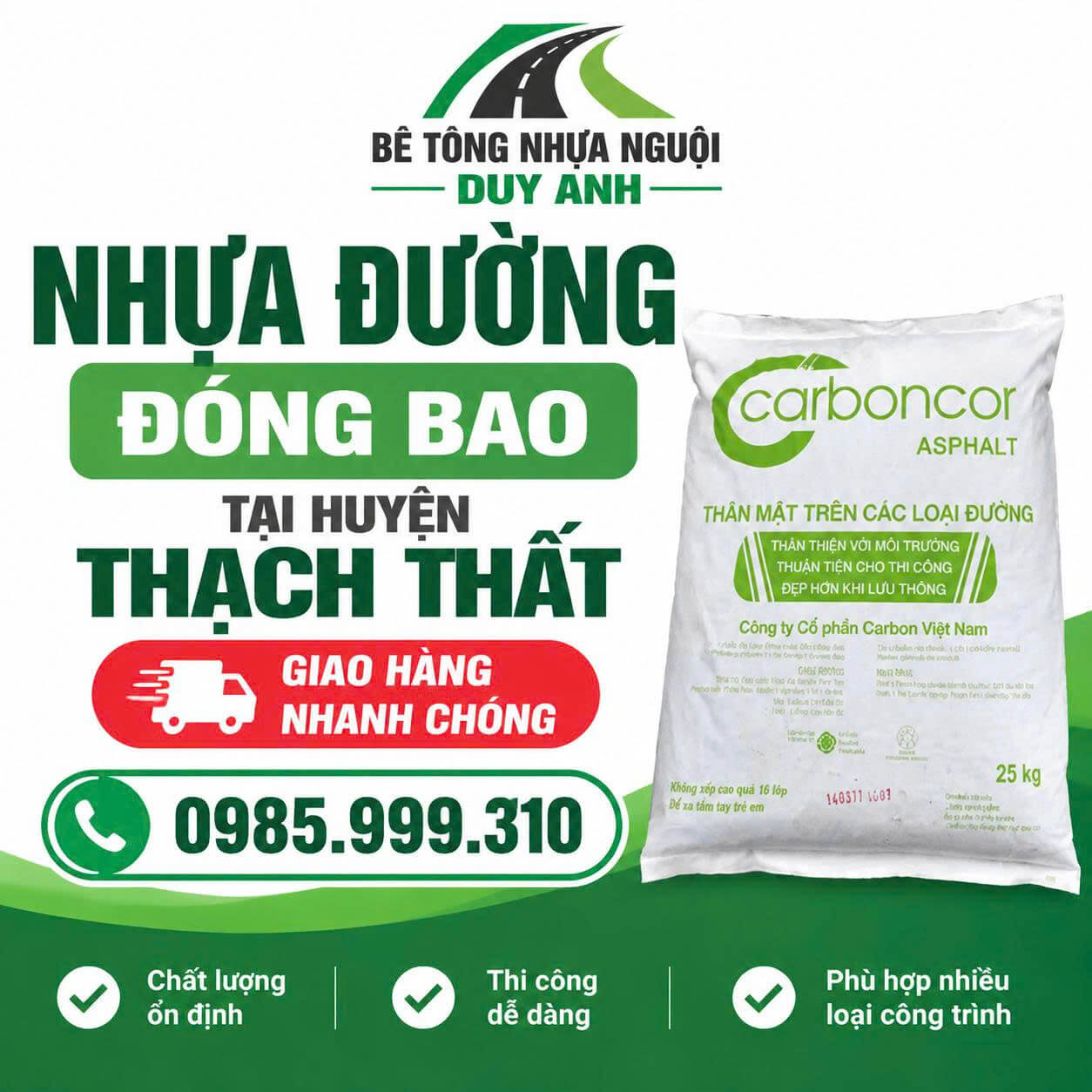 Nhựa Đường Đóng Bao Tại Thạch Thất