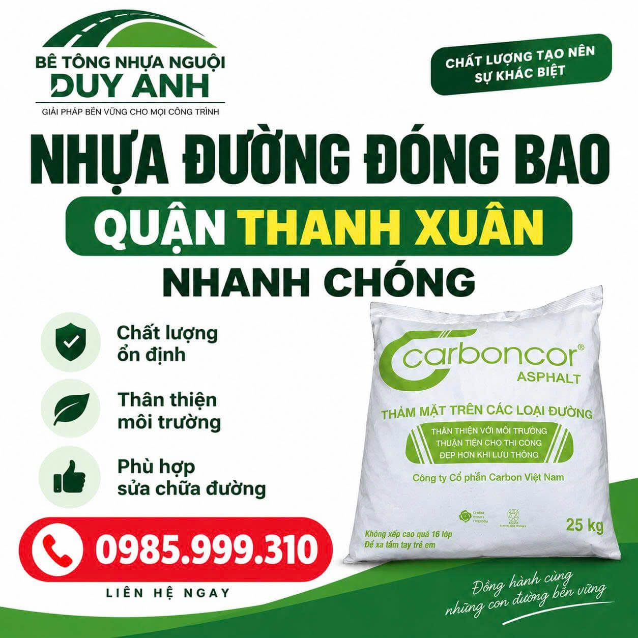 Nhựa Đường Đóng Bao Tại Thanh Xuân