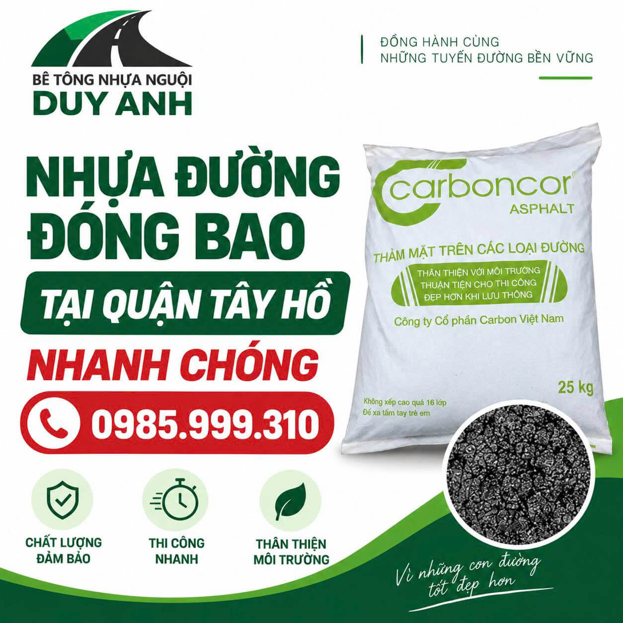 Nhựa Đường Đóng Bao Tây Hồ