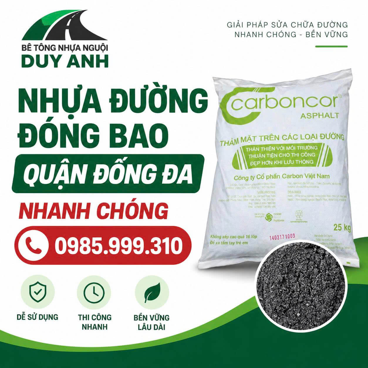 Nhựa Đường Đóng Bao ở Đống Đa