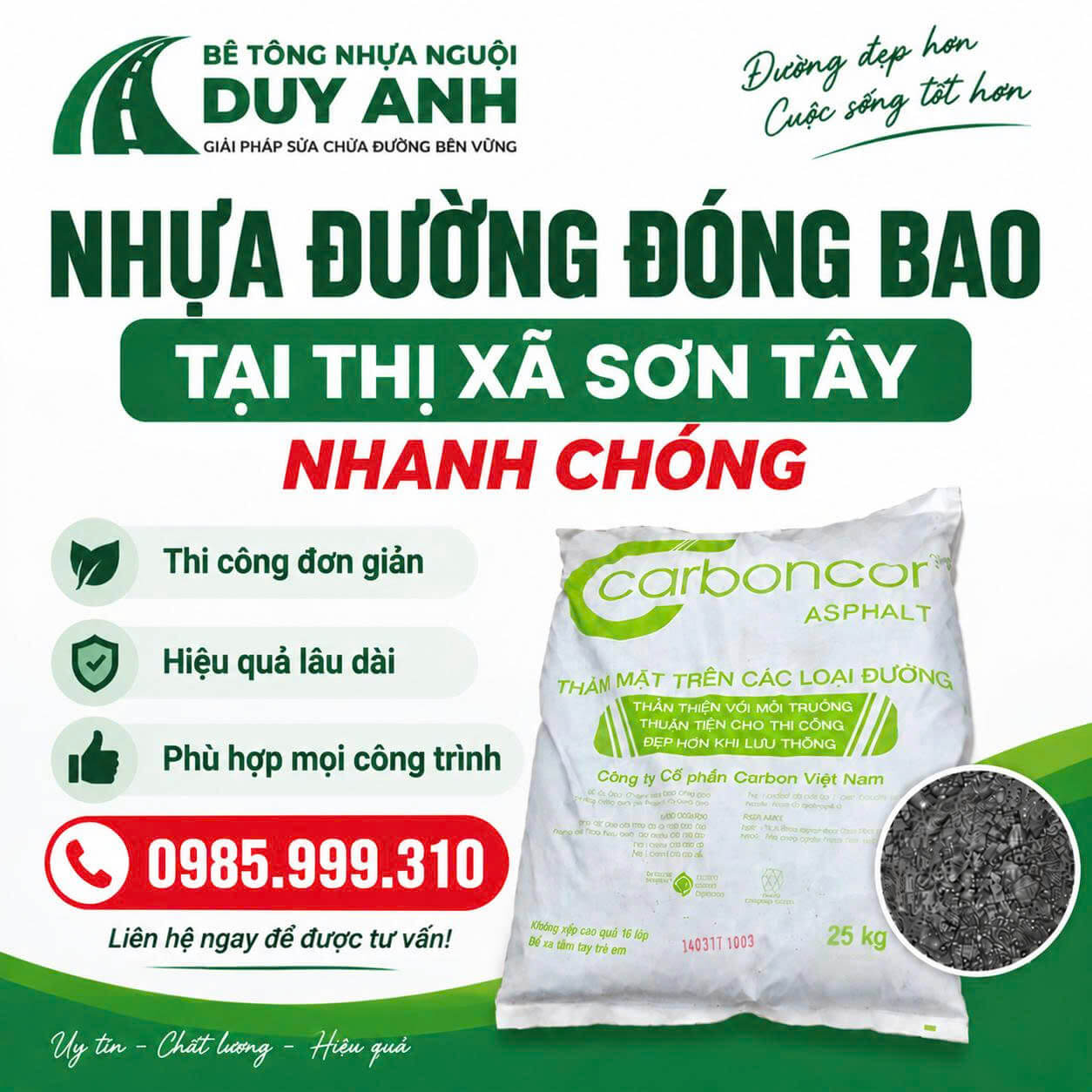 Nhựa Đường Đóng Bao ở Thị Xã Sơn Tây