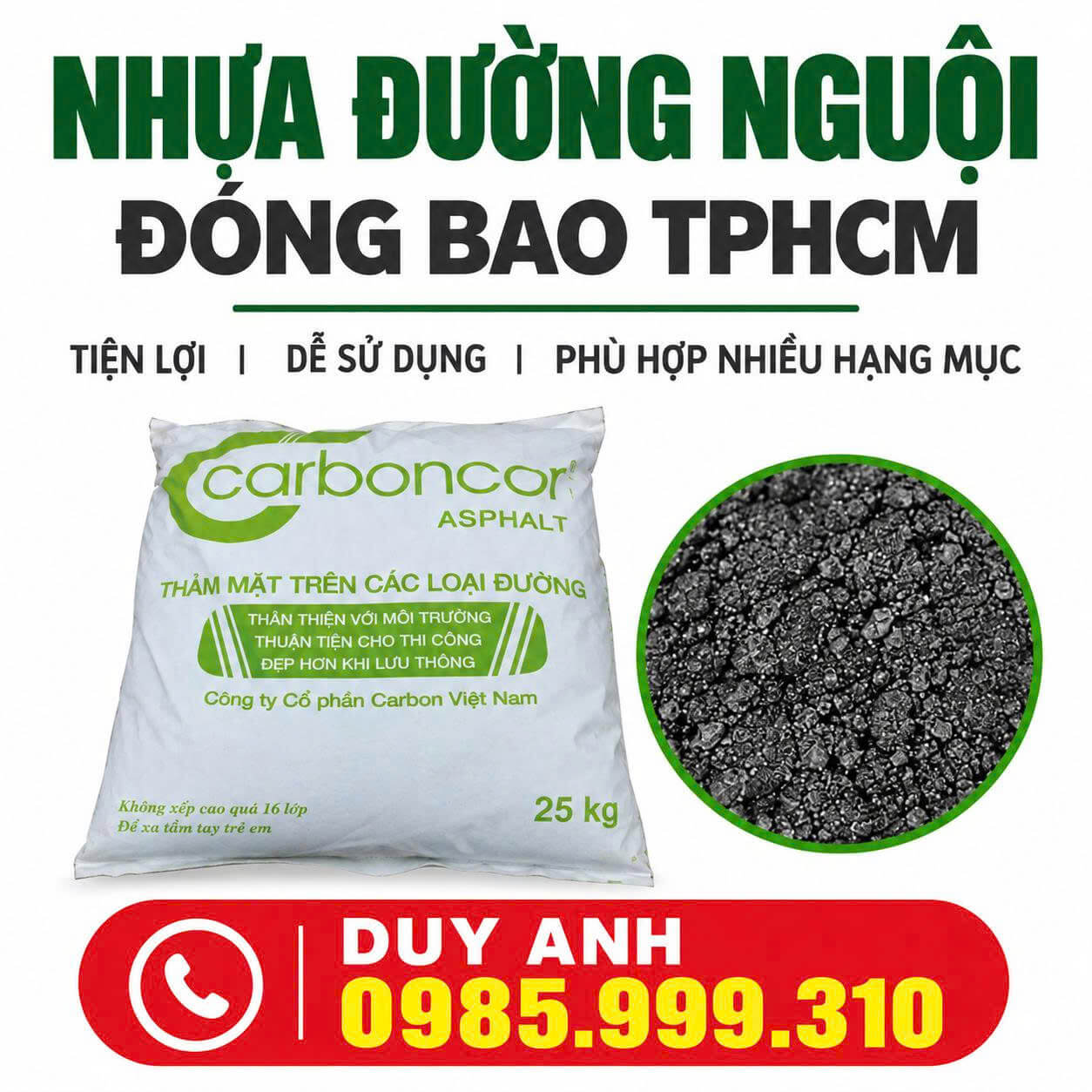 Nhựa Đường Nguội Đóng Bao Tại TPHCM