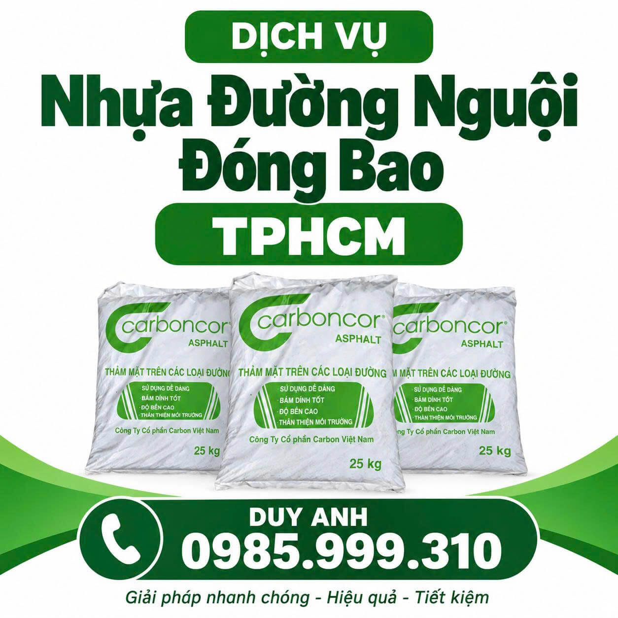 Nhựa Đường Nguội Đóng Bao