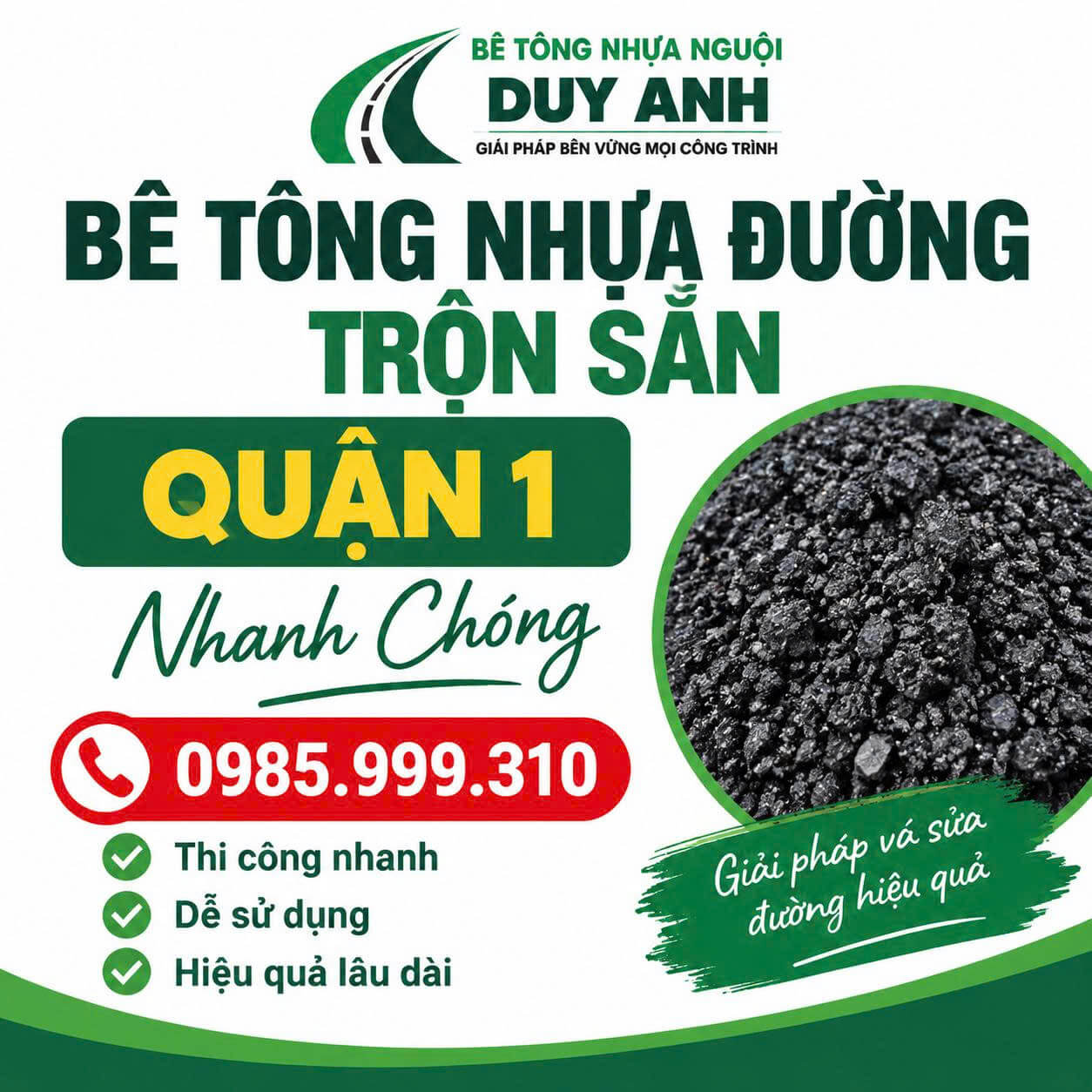 Nhựa Đường Trộn Sẵn Quận 1