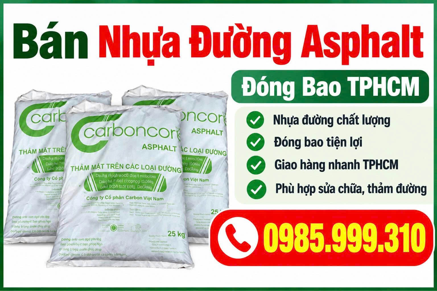Bán Nhựa Đường Asphalt Đóng Bao TPHCM