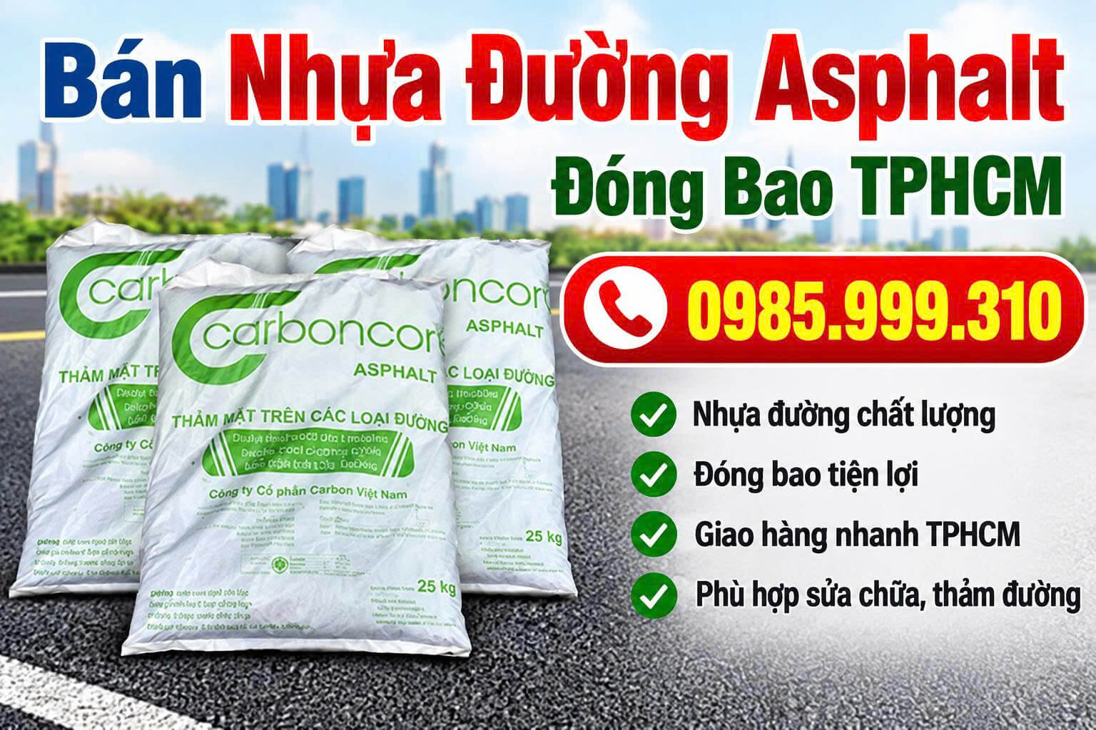 Bán Nhựa Đường Asphalt Đóng Bao Tại HCM