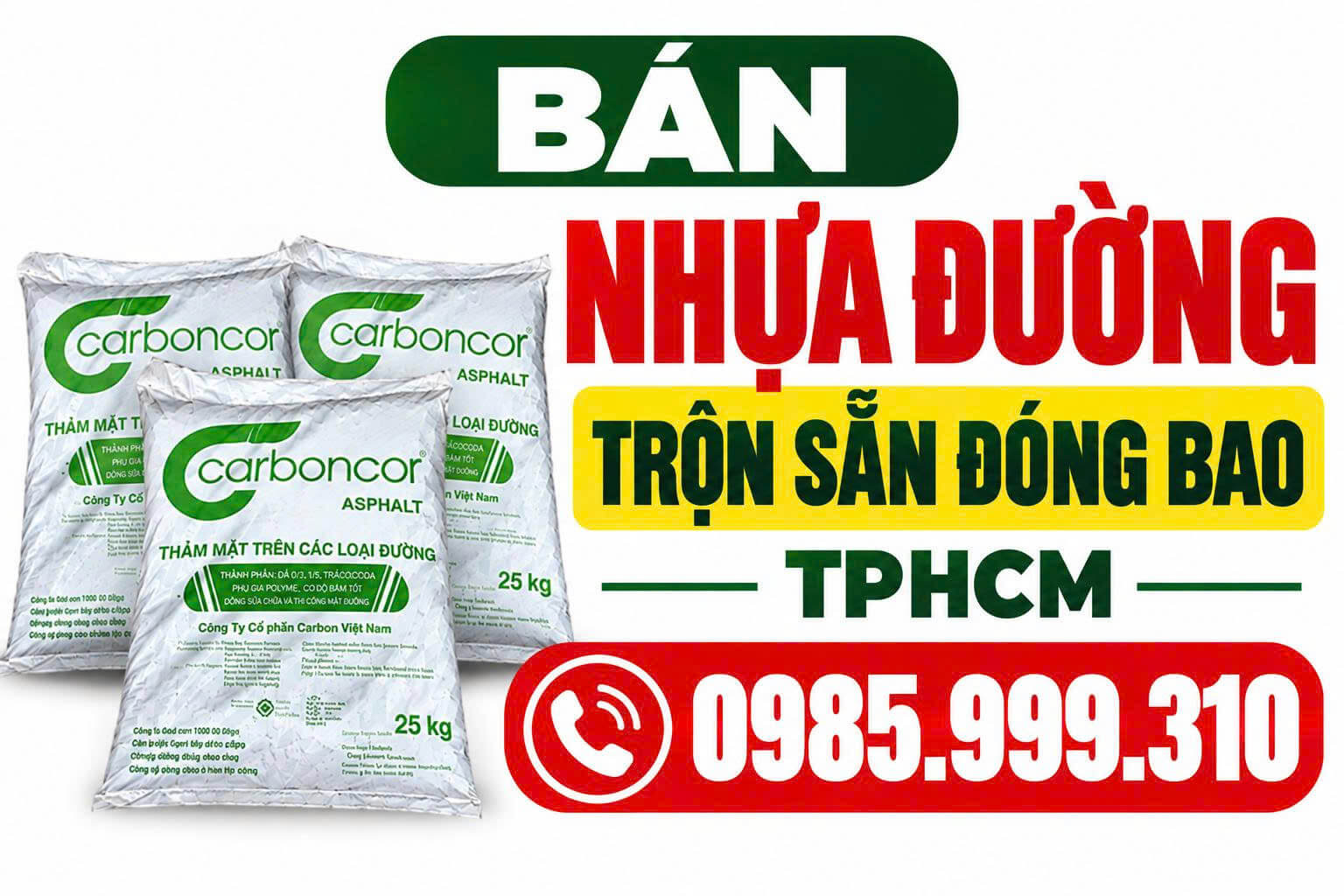 Bán Nhựa Đường Trộn Sẵn Đóng Bao HCM