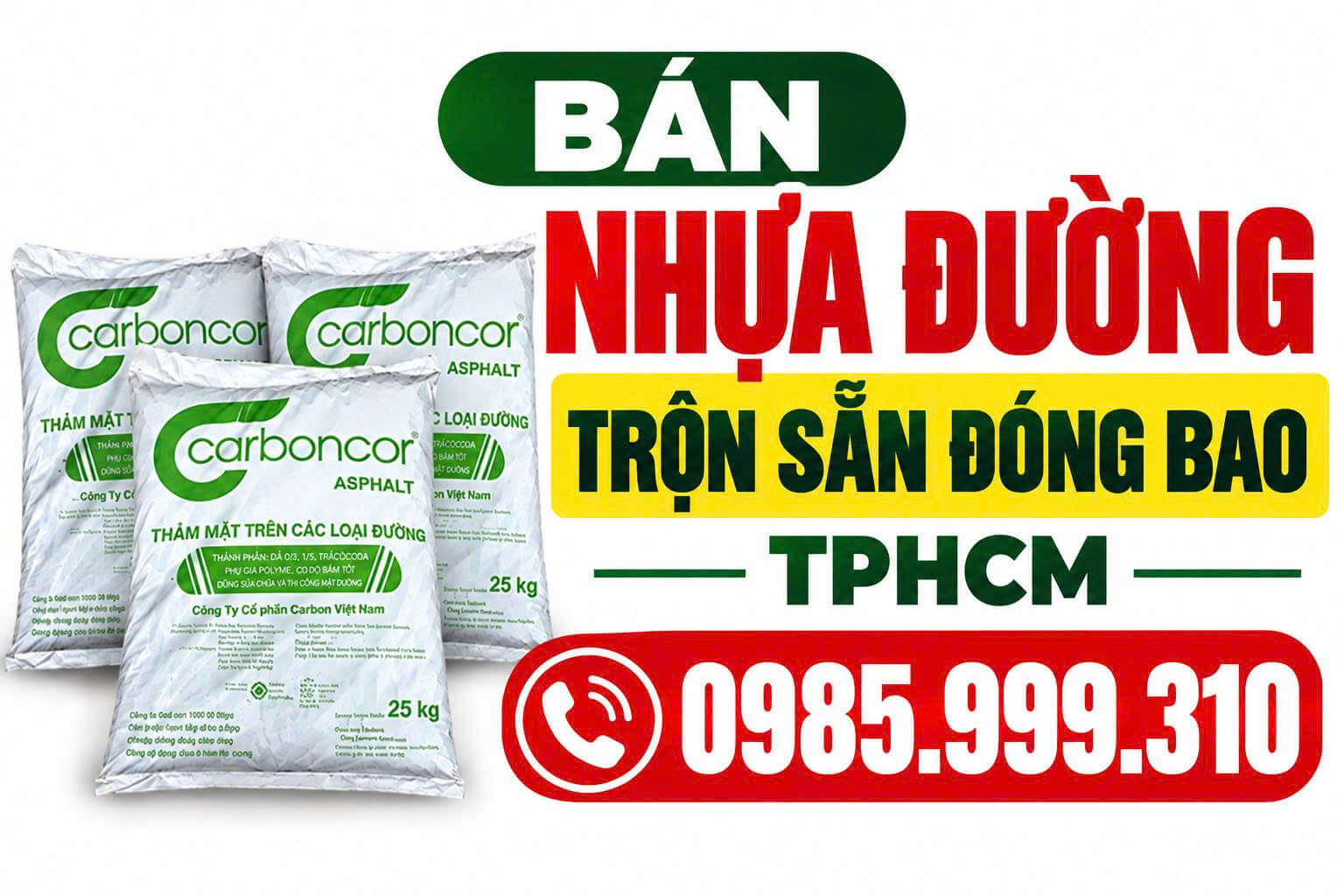 Bán Nhựa Đường Trộn Sẵn Đóng Bao Tại HCM