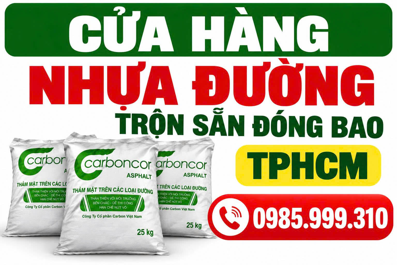 Cửa Hàng Nhựa Đường Trộn Sẵn Đóng Bao Tại TPHCM