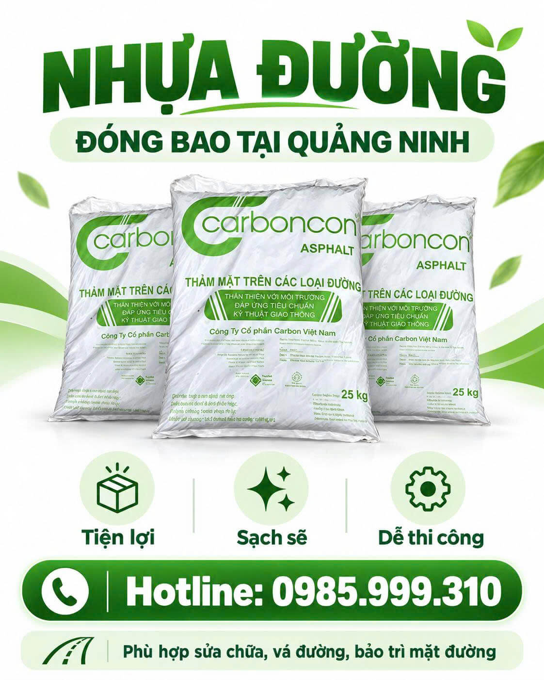 Nhựa Đường Đóng Bao Tại Quảng Ninh